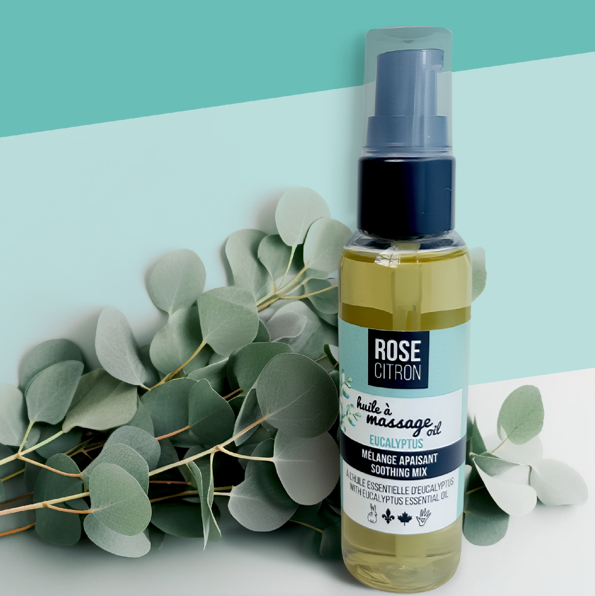 Huile à massage - soin pour le corps à l'eucalyptus