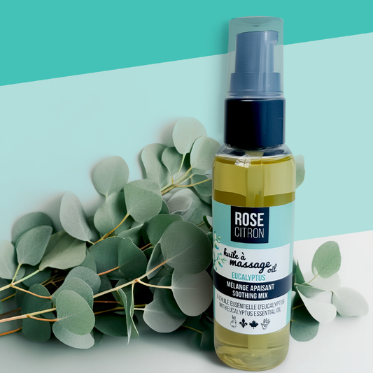 Huile à massage - soin pour le corps à l'eucalyptus
