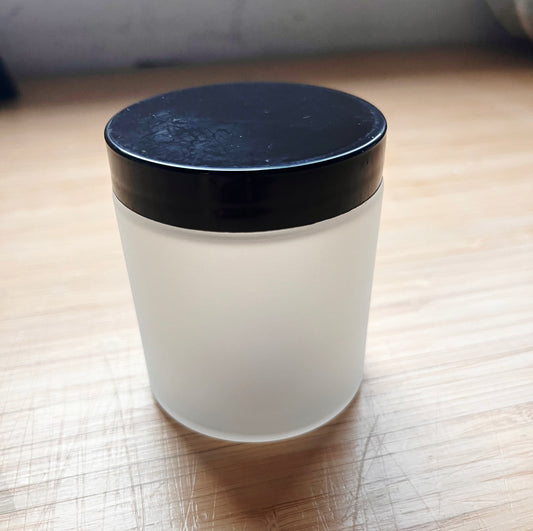 4oz 58/400 Frosted Glass Jar with Lid