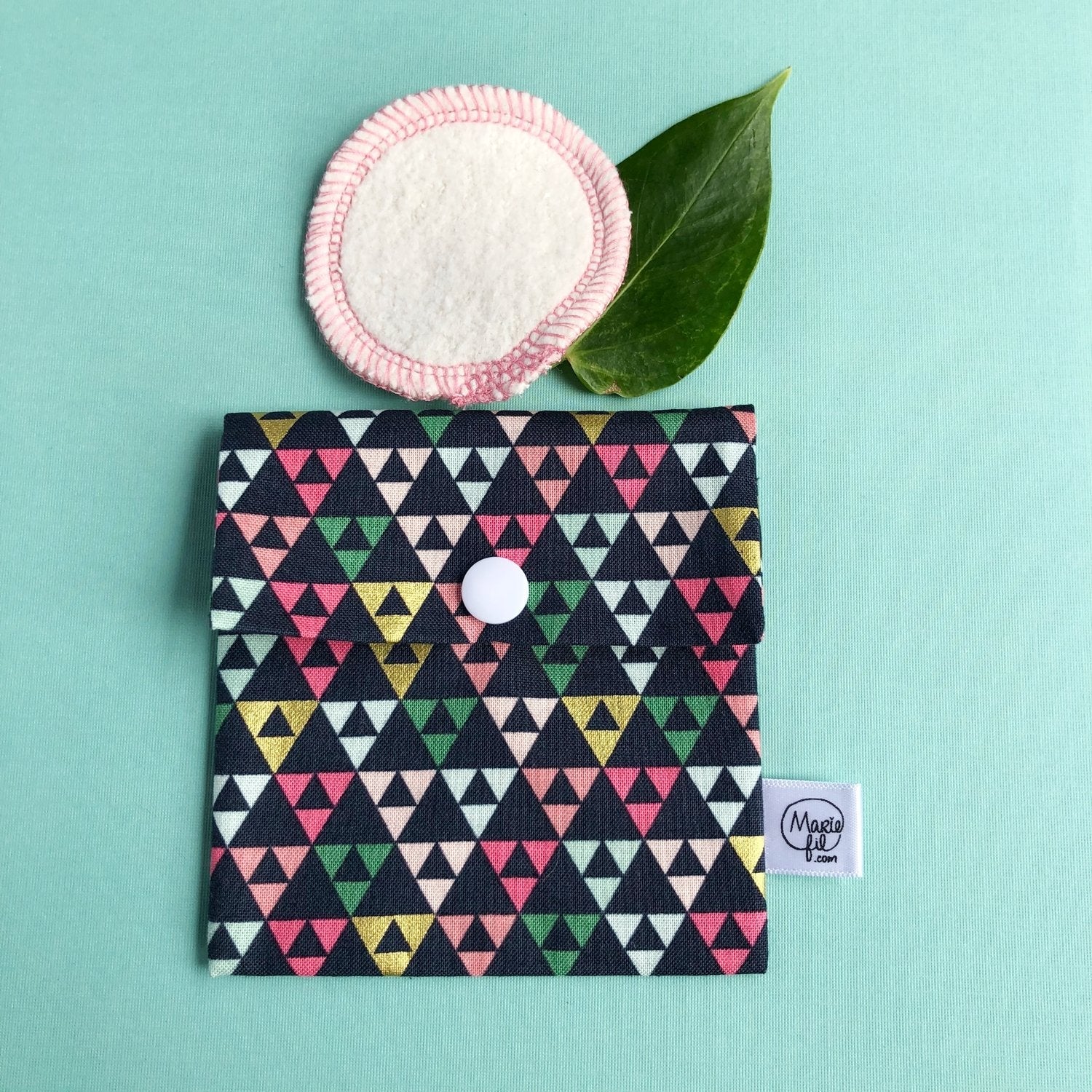 6 Cotons démaquillants lavables avec pochette de rangement image 0