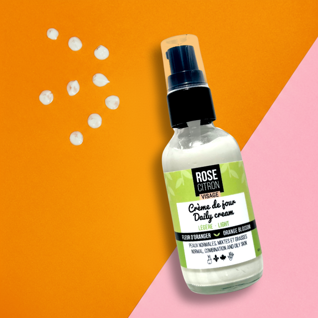 Crème de jour légère avec extrait de carotte et fleur d'oranger