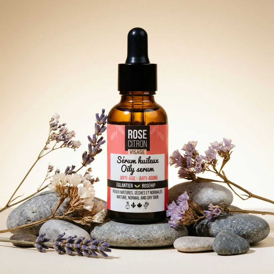 Anti-aging eye and face serum with rosehip