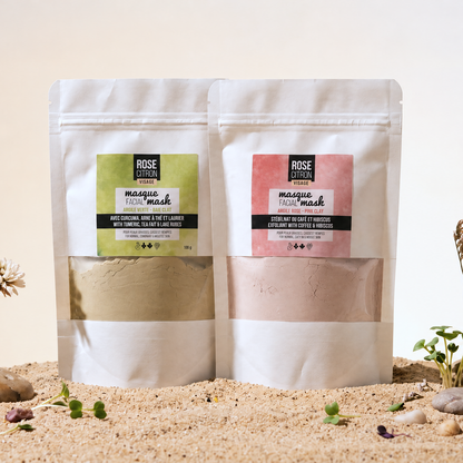 Brightening face mask with hibiscus and rosehip