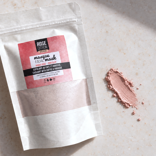 Brightening face mask with hibiscus and rosehip