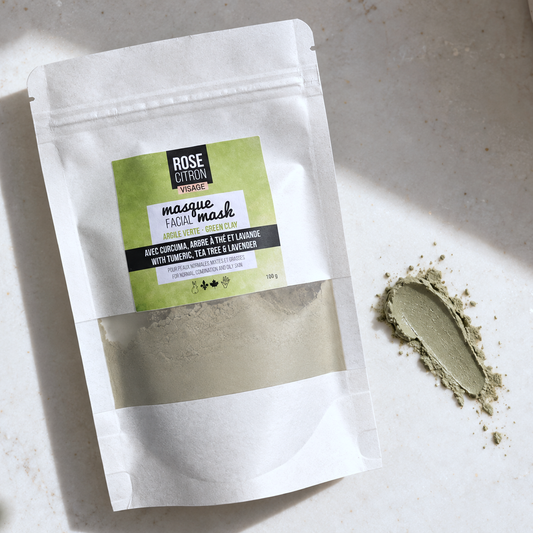 Green clay purifying face mask for oily skin