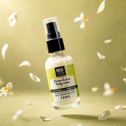Crème de jour légère avec extrait de carotte et fleur d'oranger