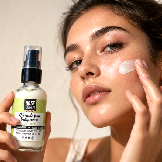 Crème de jour légère avec extrait de carotte et fleur d'oranger